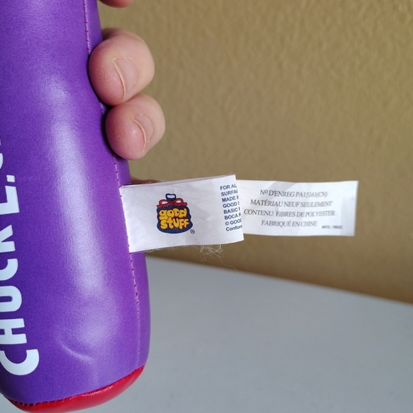 Chuck E. Cheese Pizza Lot Of 2 Collectible Toys Stackable Plush & Soft Hammer - Picture 8 of 8